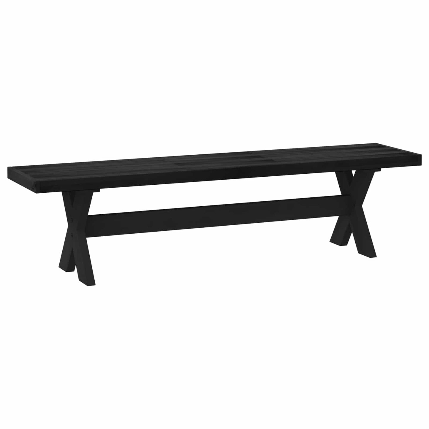 vidaXL Καθιστικό Σαλονιού NOAIN 160 x 41 x 45 εκ Στερεό πεύκο Μαύρο
