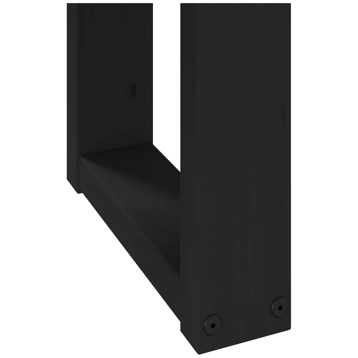 vidaXL Καθιστικό Σαλονιού NOAIN 160 x 41 x 45 εκ Στερεό πεύκο Μαύρο
