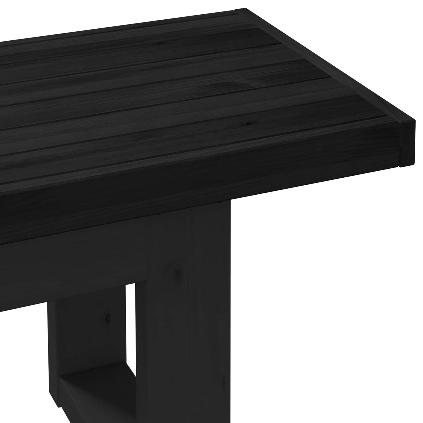 vidaXL Καθιστικό Σαλονιού NOAIN 160 x 41 x 45 εκ Στερεό πεύκο Μαύρο