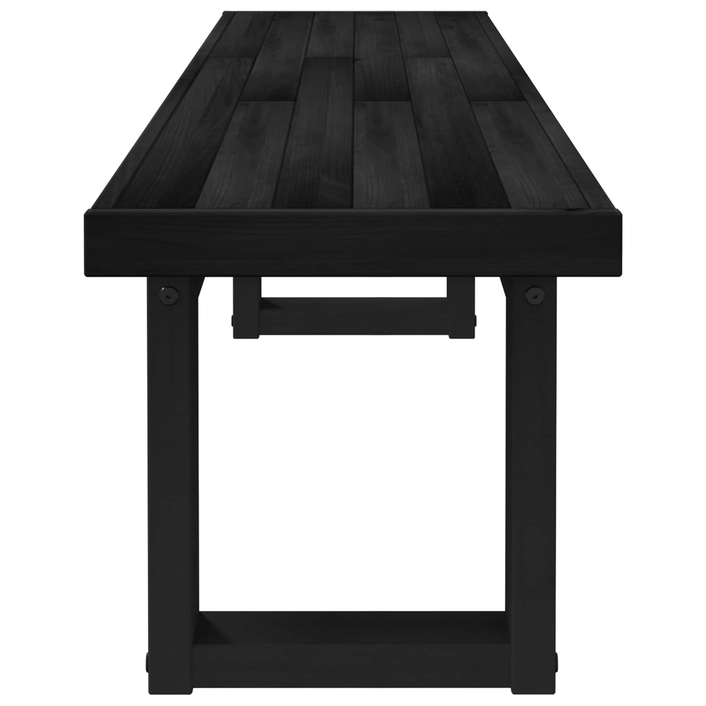 vidaXL Καθιστικό Σαλονιού NOAIN 160 x 41 x 45 εκ Στερεό πεύκο Μαύρο