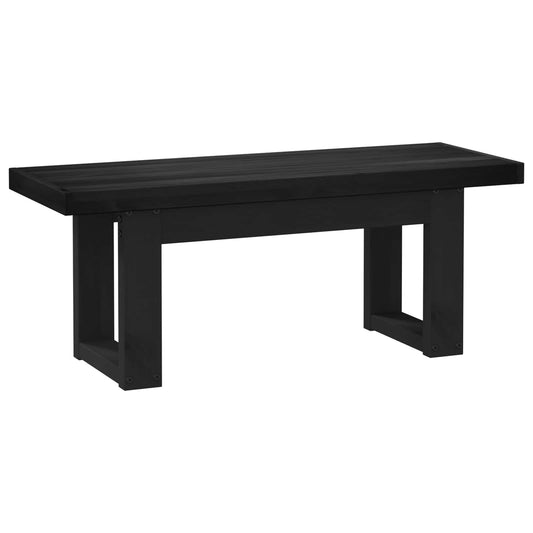 vidaXL Καθιστικό Σαλονιού NOAIN 120 x 41 x 45 εκ. Στερεό πεύκο Μαύρο