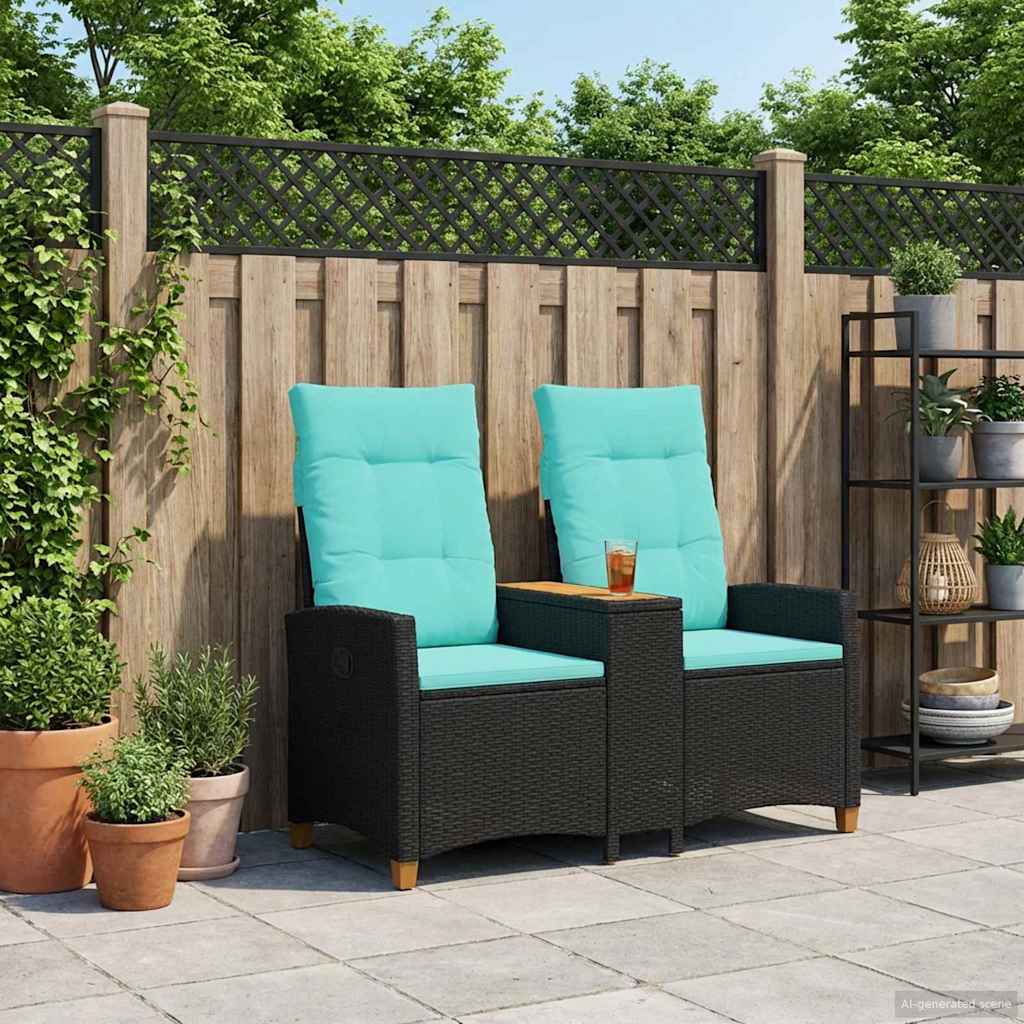 vidaXL Ρυθμιζόμενος Πάγκος με Τραπέζι 2 -Seater 126 x 65 x 112 εκ.