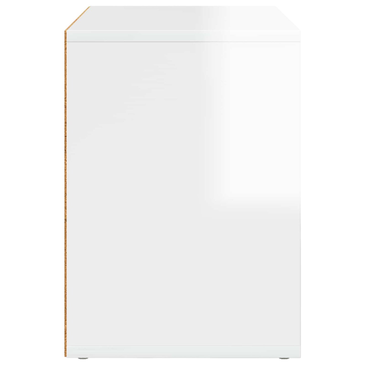 vidaXL Σπίτι Γάτας Λαμπερό Λευκό 51 x 30 x 42,5 εκ Επεξεργασμένο ξύλο