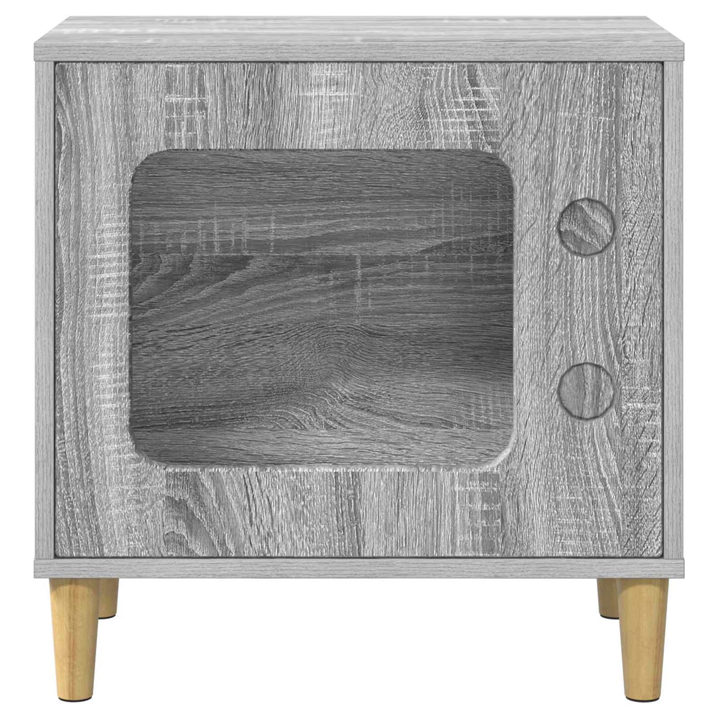 vidaXL Σπίτι Γάτας Γκρίζο Σονομα 51 x 30 x 52 εκ. Επεξεργασμένο ξύλο