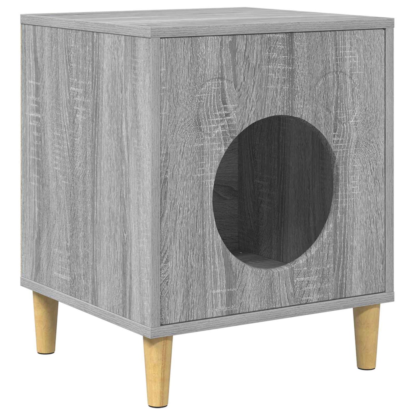 vidaXL Σπίτι Γάτας Γκρι Sonoma 42,5 x 40 x 53 εκ Επεξεργασμένο Ξύλο