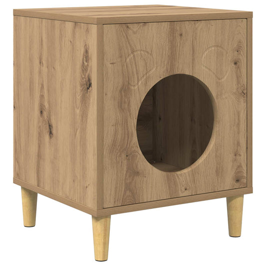 vidaXL Σπίτι Γάτας Καρυδιά Χειροποίητης Εργασίας 42,5 x 40 x 53 εκ