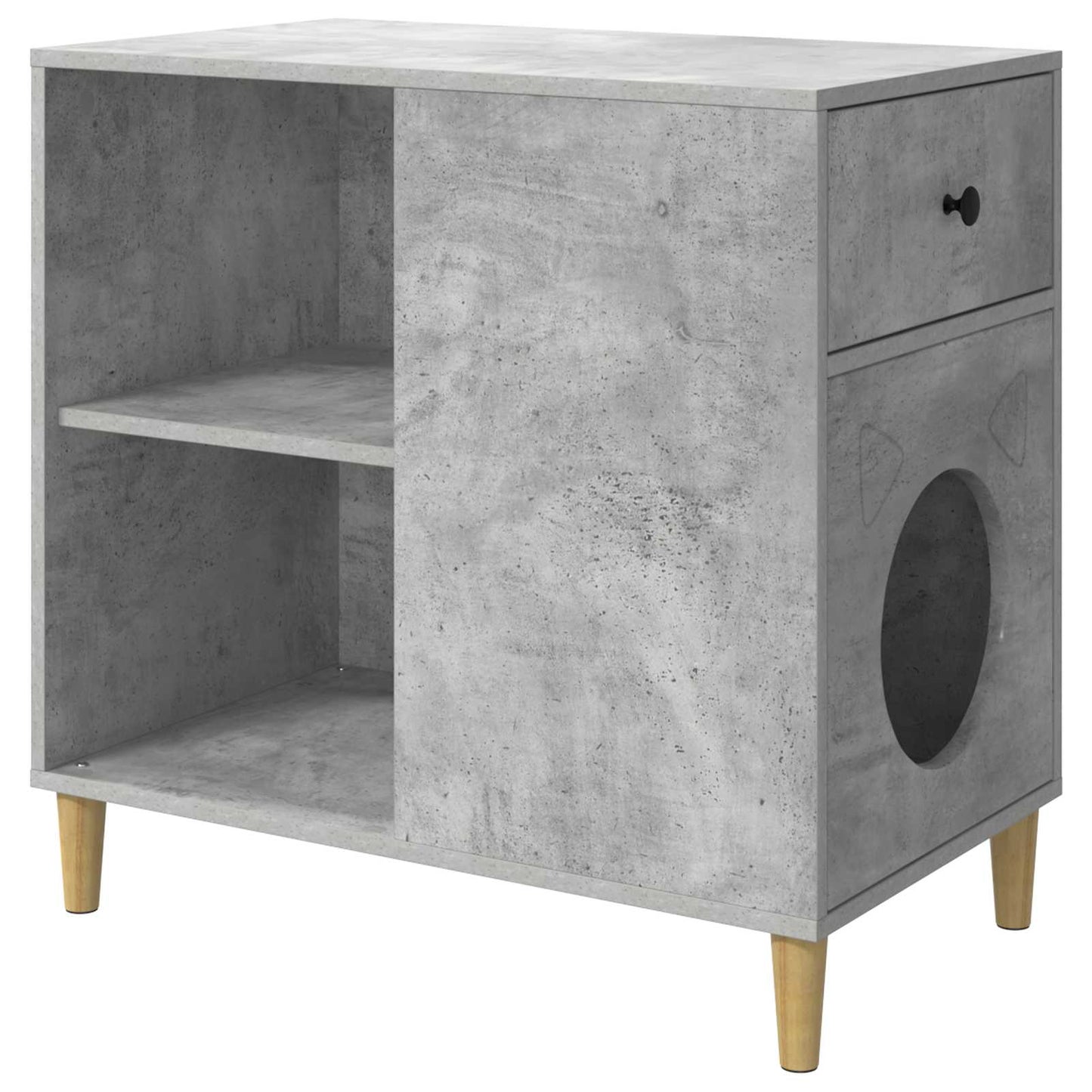 vidaXL Σπίτι Γάτας Σκυρόδεμα 72 x 42.5 x 70 εκ. Επεξεργασμένο ξύλο