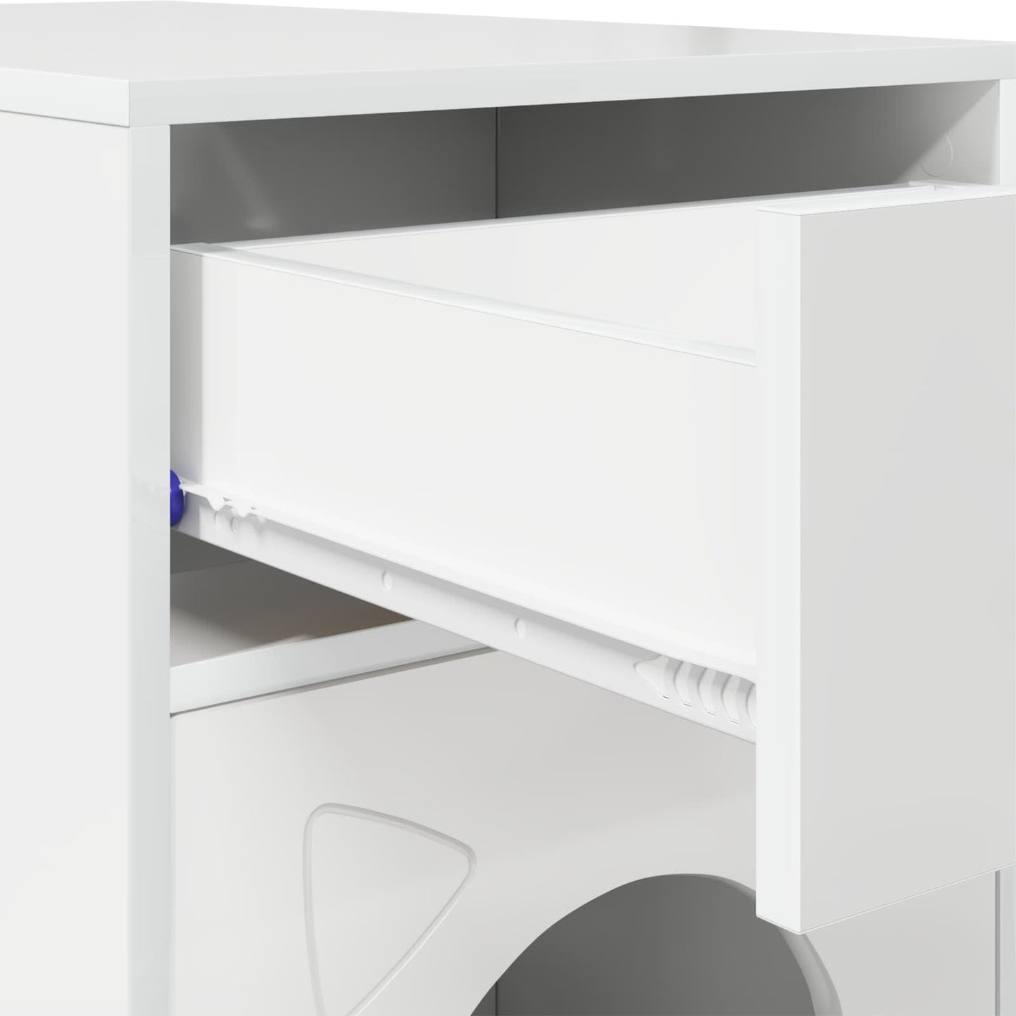 vidaXL Σπίτι Γάτας Λαμπερό Λευκό 72 x 42.5 x 70 εκ. Επεξεργασμένο ξύλο