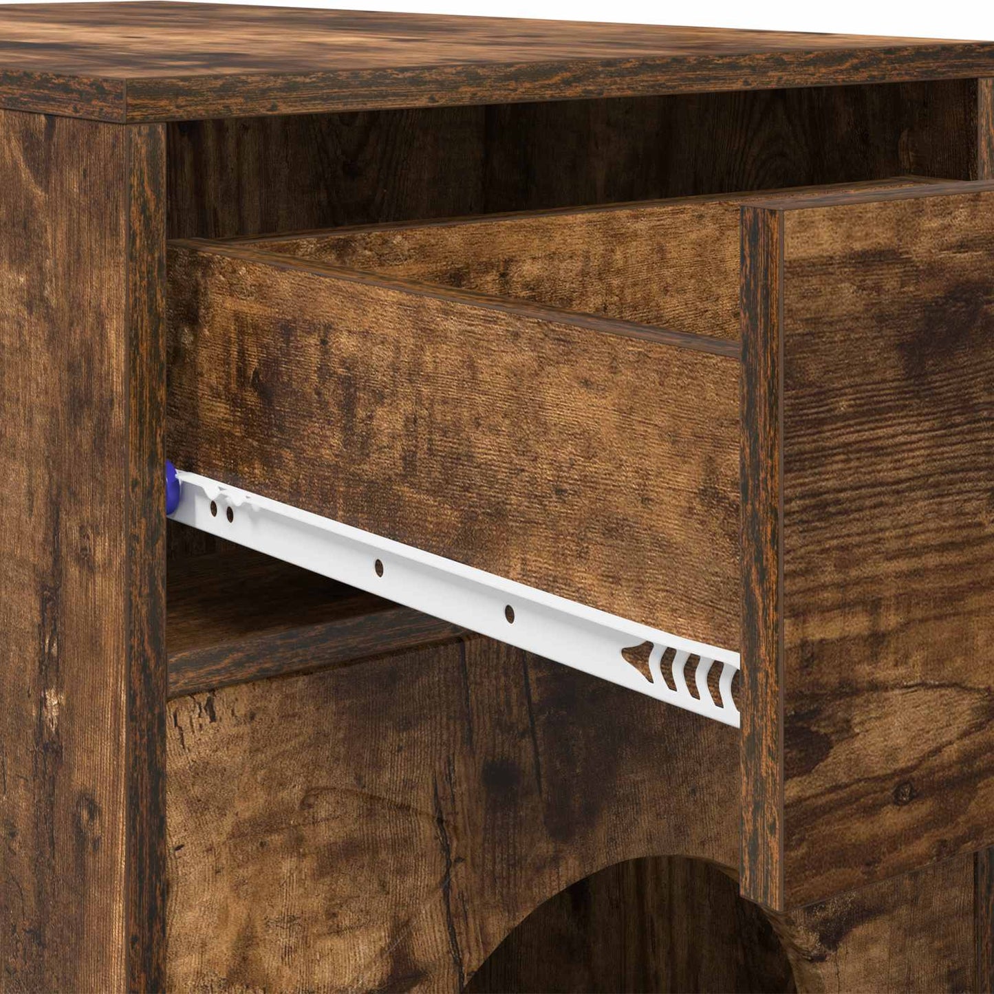 vidaXL Σπίτι Γάτας Καπνιστό Δρύς 72 x 42.5 x 70 εκ. Επεξεργασμένο ξύλο