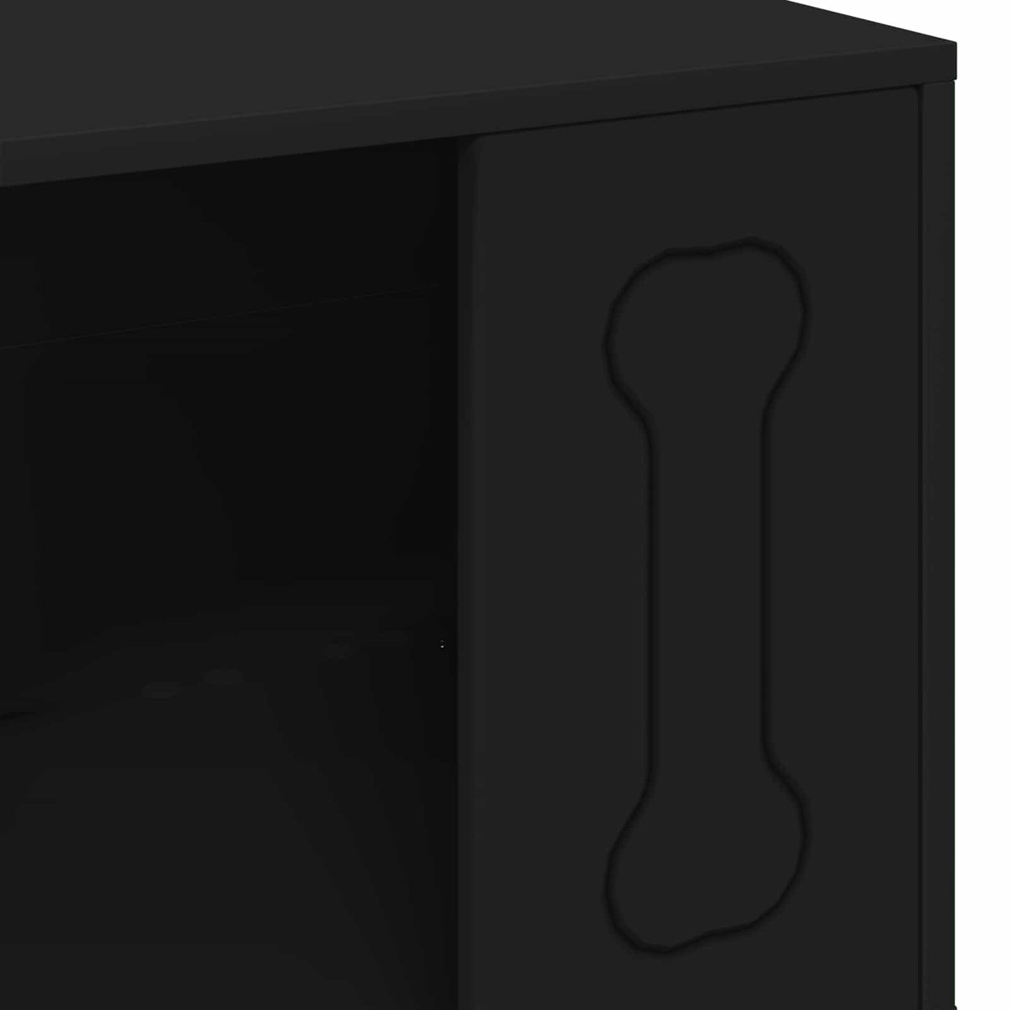 vidaXL Σπίτι Σκύλου Μαύρο 44 x 42 x 49 εκ. Επεξεργασμένο ξύλο