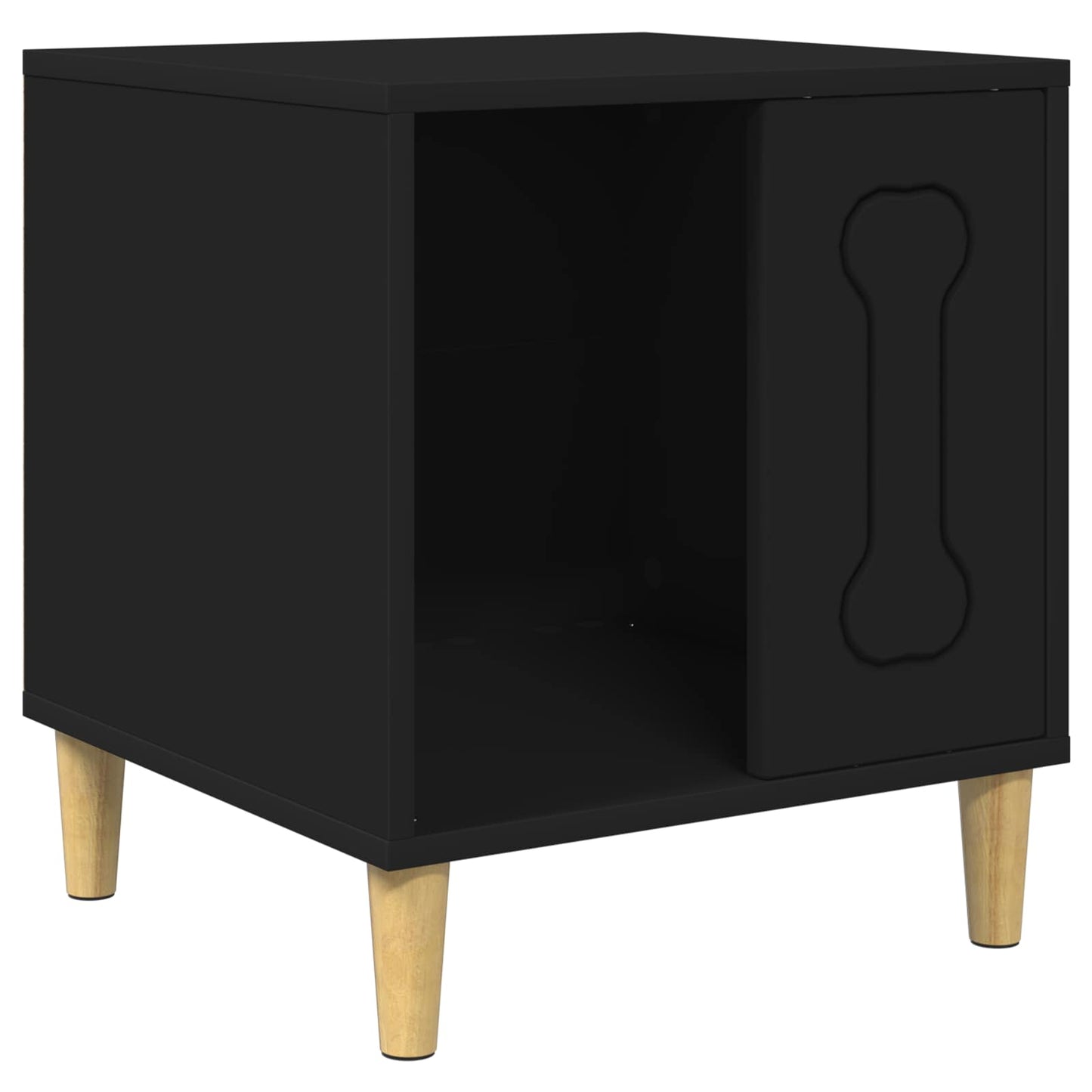 vidaXL Σπίτι Σκύλου Μαύρο 44 x 42 x 49 εκ. Επεξεργασμένο ξύλο