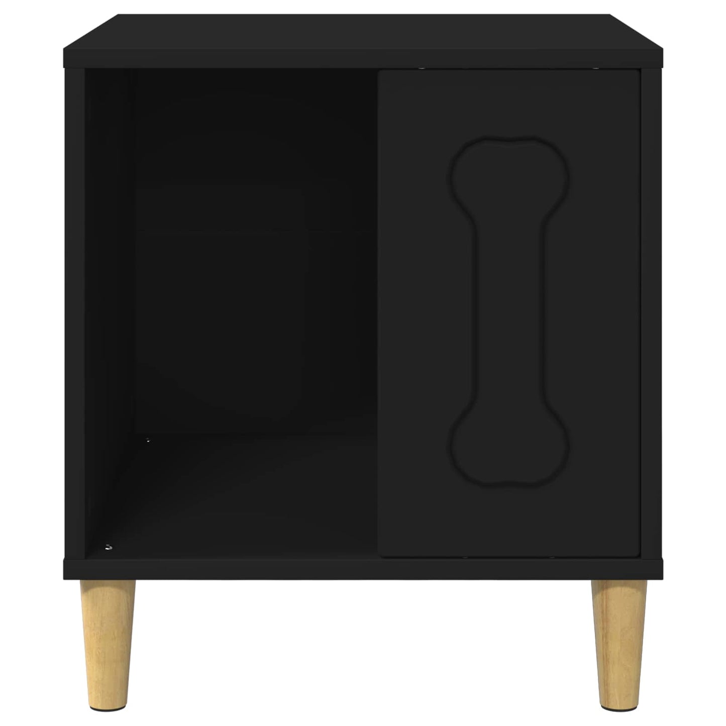 vidaXL Σπίτι Σκύλου Μαύρο 44 x 42 x 49 εκ. Επεξεργασμένο ξύλο