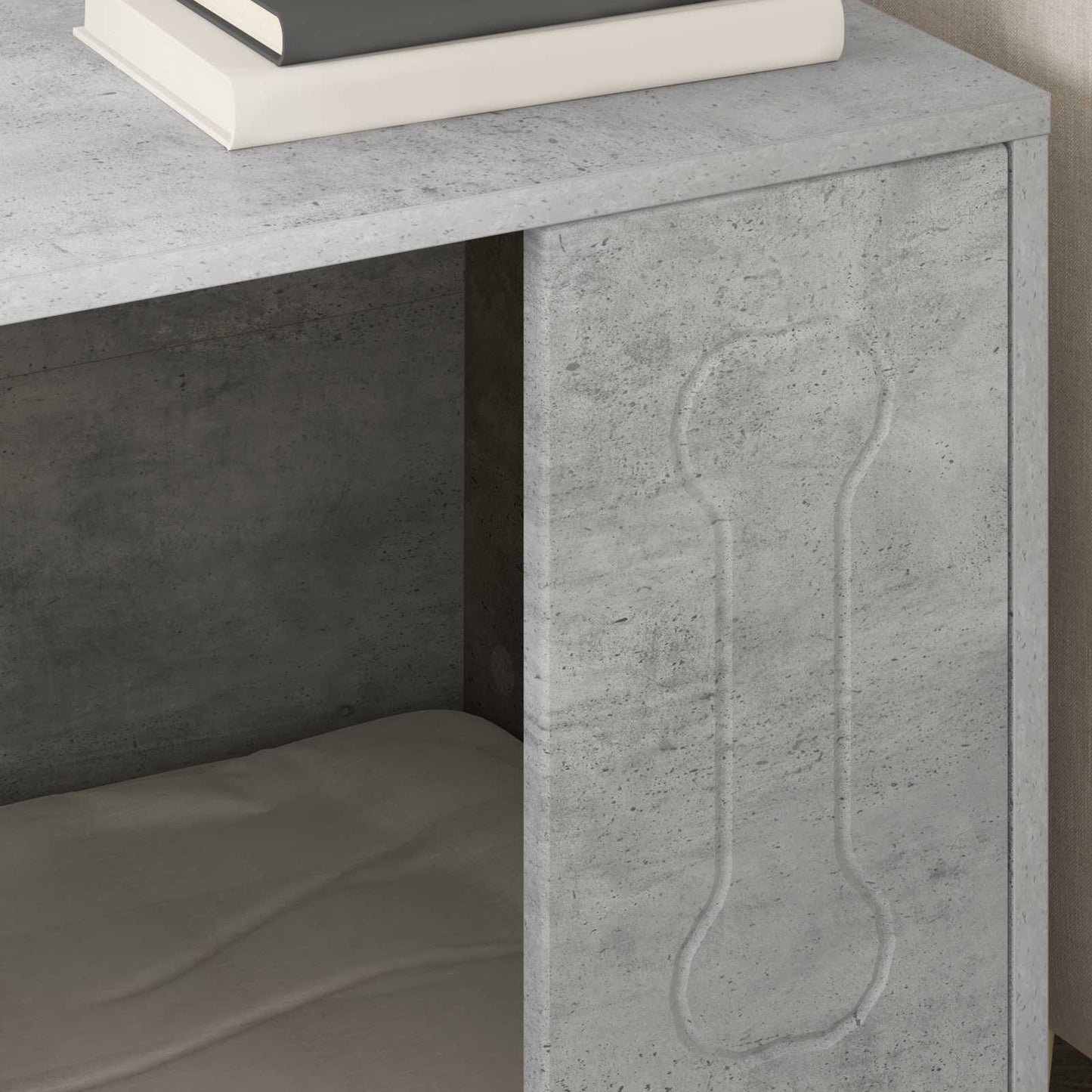 vidaXL Σπίτι Σκύλου Σκυρόδεμα 44 x 42 x 49 εκ. Επεξεργασμένο ξύλο