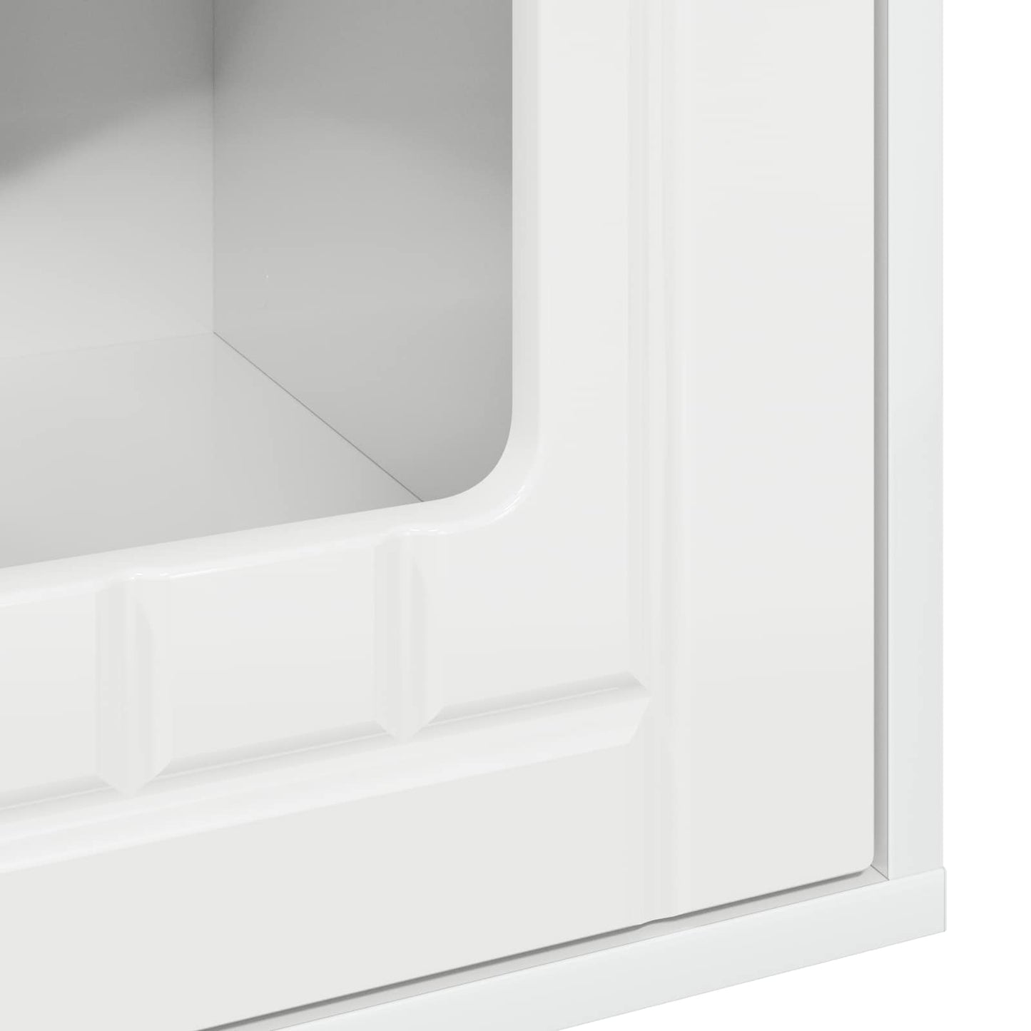 vidaXL Σπίτι Γάτας Λαμπερό Λευκό 53 x 52 x 62 εκ Επεξεργασμένο ξύλο
