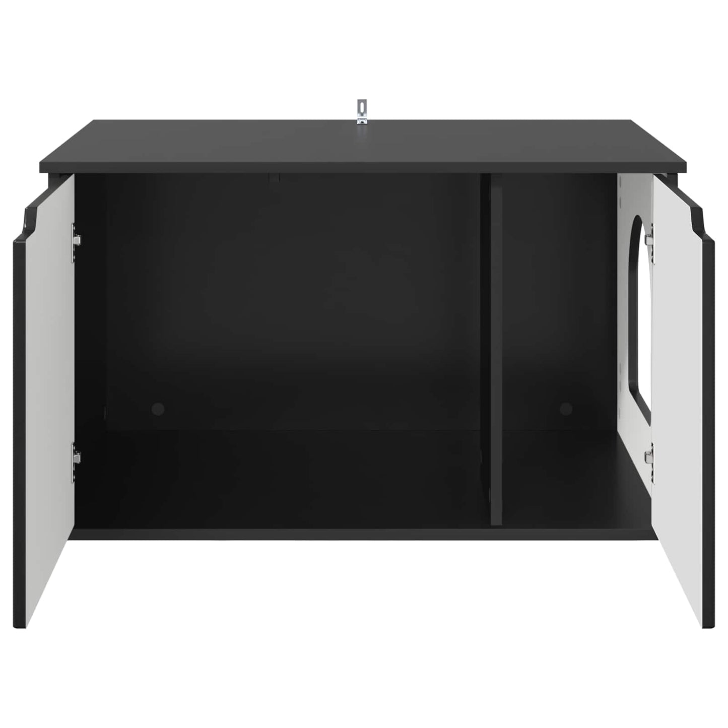 vidaXL Σπίτι Γάτας Μαύρο 85 x 55 x 50,5 εκ Επεξεργασμένο Ξύλο
