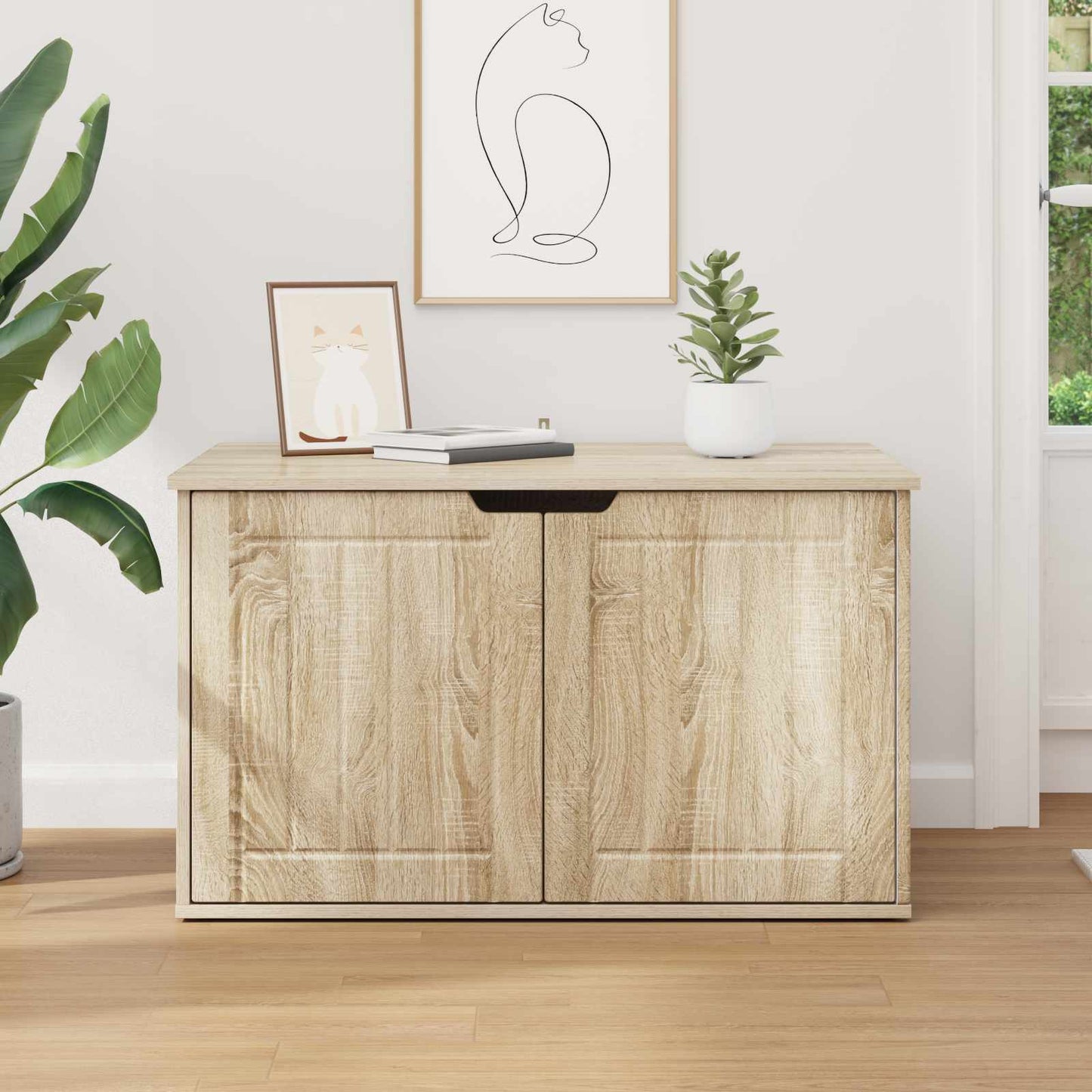 vidaXL Σπίτι Γάτας Σονόμα 85 x 55 x 50,5 εκ Επεξεργασμένο Ξύλο