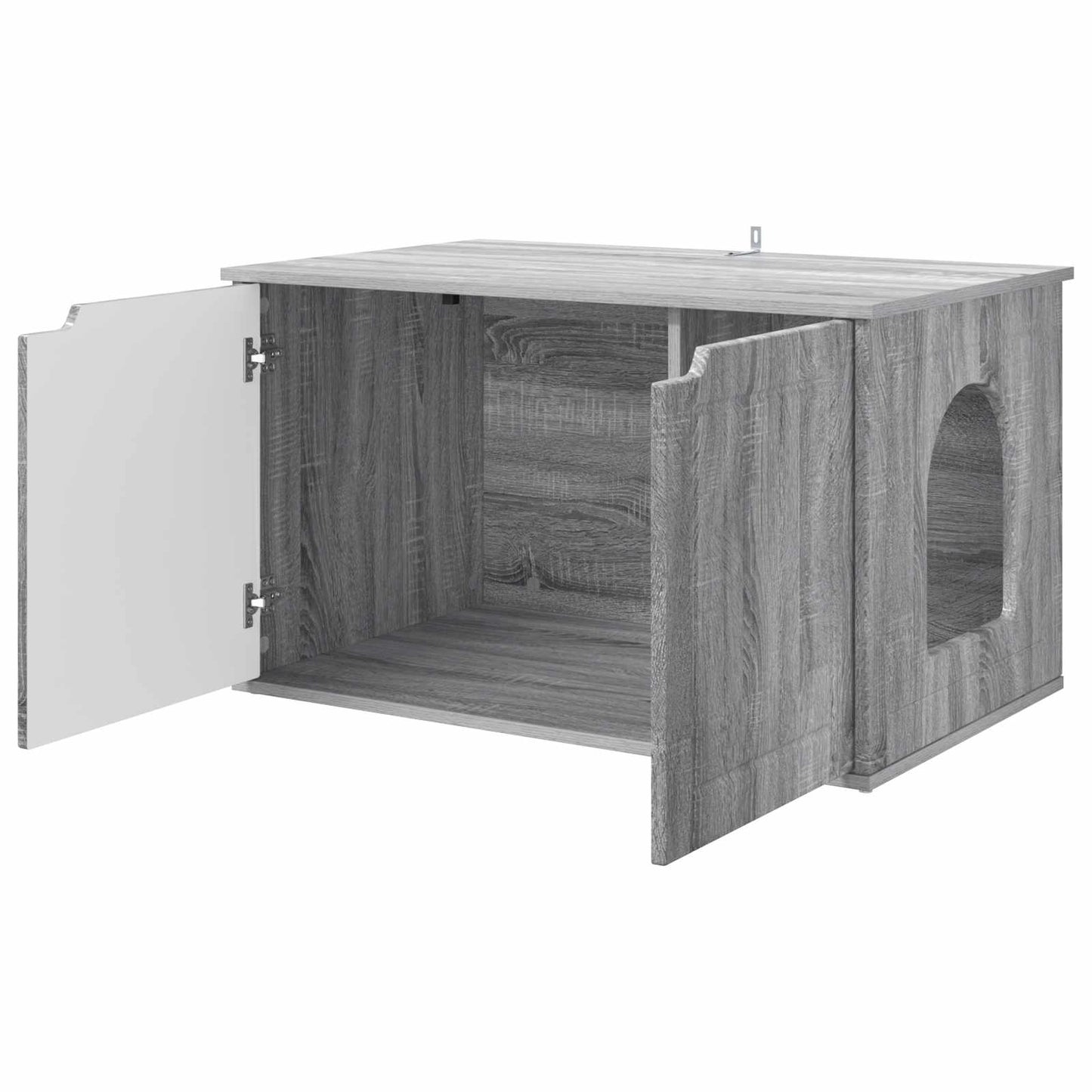 vidaXL Σπίτι Γάτας Γκρίζο Σονομα 85 x 55 x 50,5 εκ Επεξεργασμένο Ξύλο