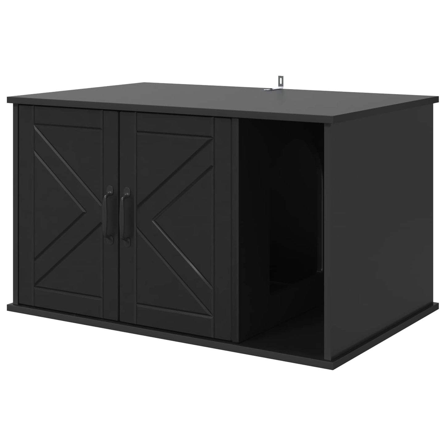 vidaXL Σπίτι Γάτας Μαύρο 85 x 55 x 50 εκ. Επεξεργασμένο ξύλο