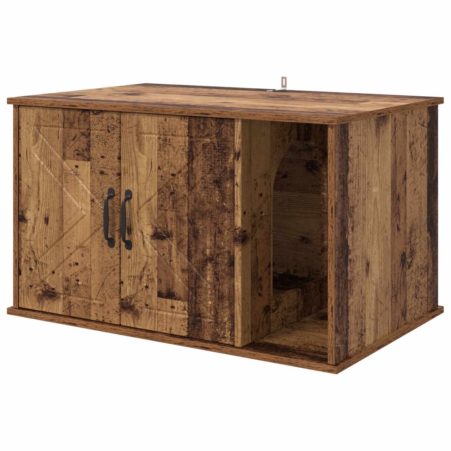 vidaXL Σπίτι Γάτας Παλαιωμένο ξύλο 85 x 55 x 50,5 εκ
