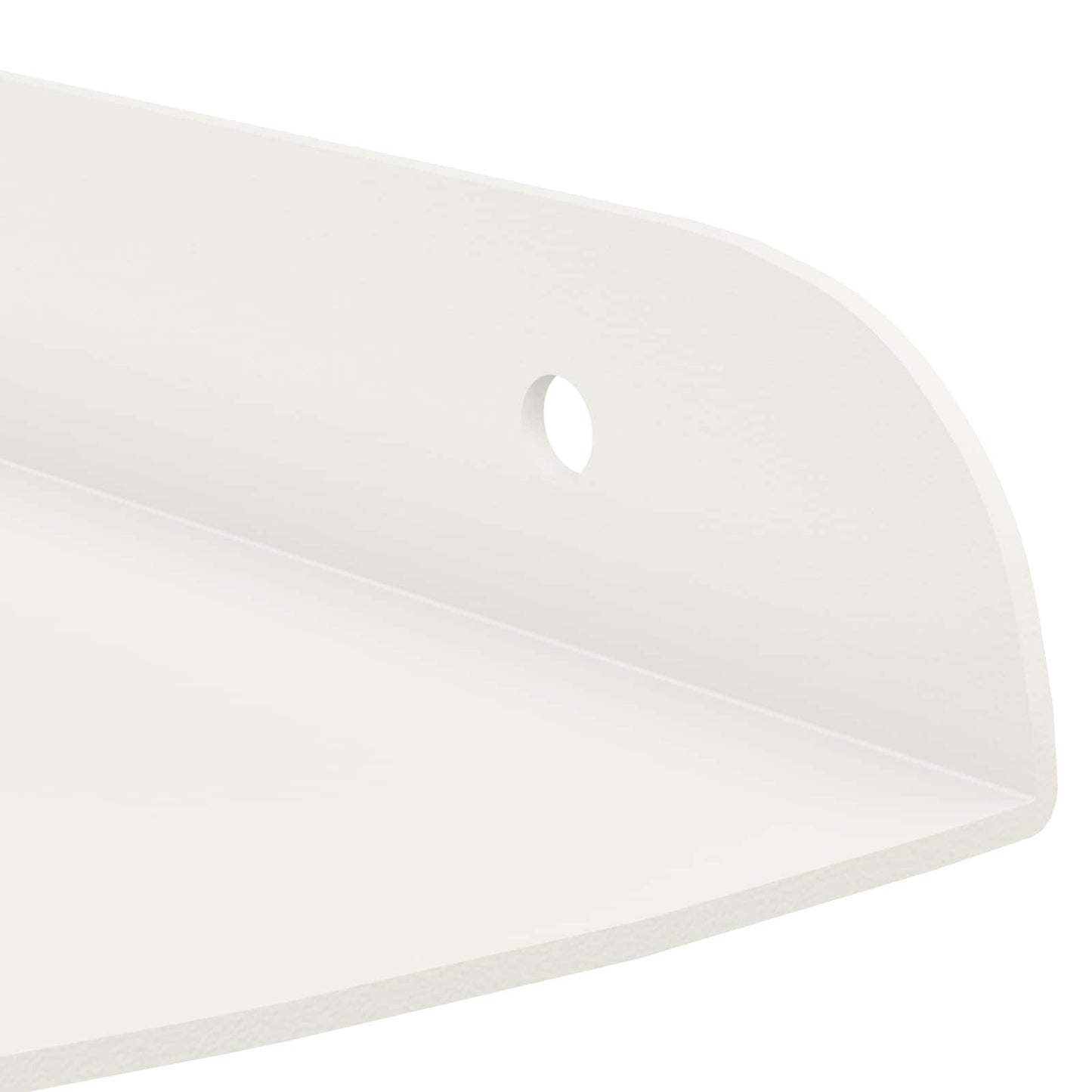 vidaXL Floating Ράφι Γωνίας Γωνιακή βάση 2 τμχ. Λευκός 18 x 18 x 2 εκ.