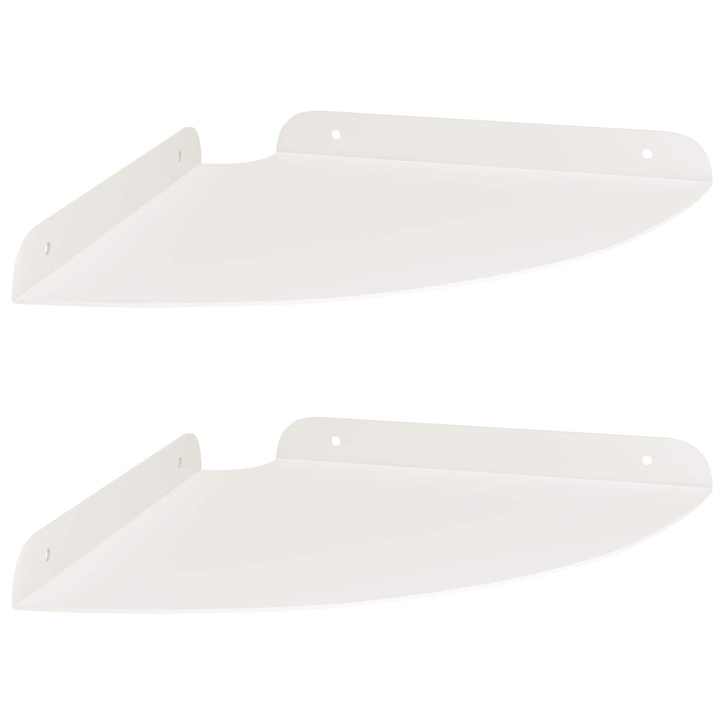 vidaXL Floating Ράφι Γωνίας Γωνιακή βάση 2 τμχ. Λευκός 24 x 24 x 2 εκ