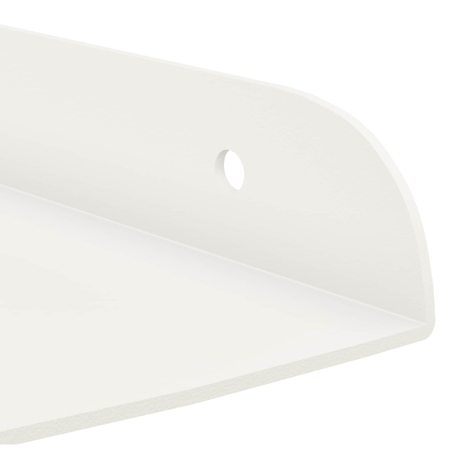 vidaXL Floating Ράφι Γωνίας Γωνιακή βάση 4 τμχ. Λευκός 24 x 24 x 2 εκ