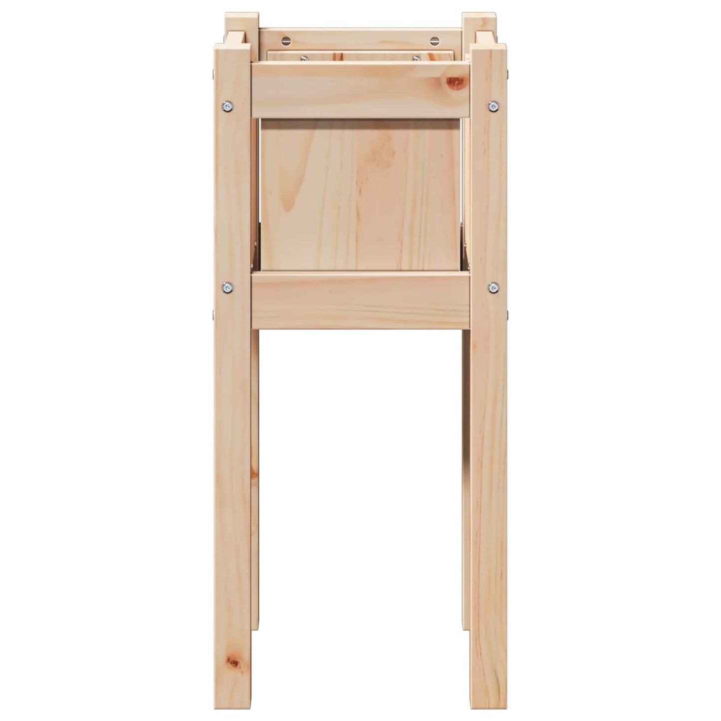 vidaXL Γλάστρα Κήπου Φύση 31 x 31 x 70 εκ Στερεά ξυλεία πεύκου