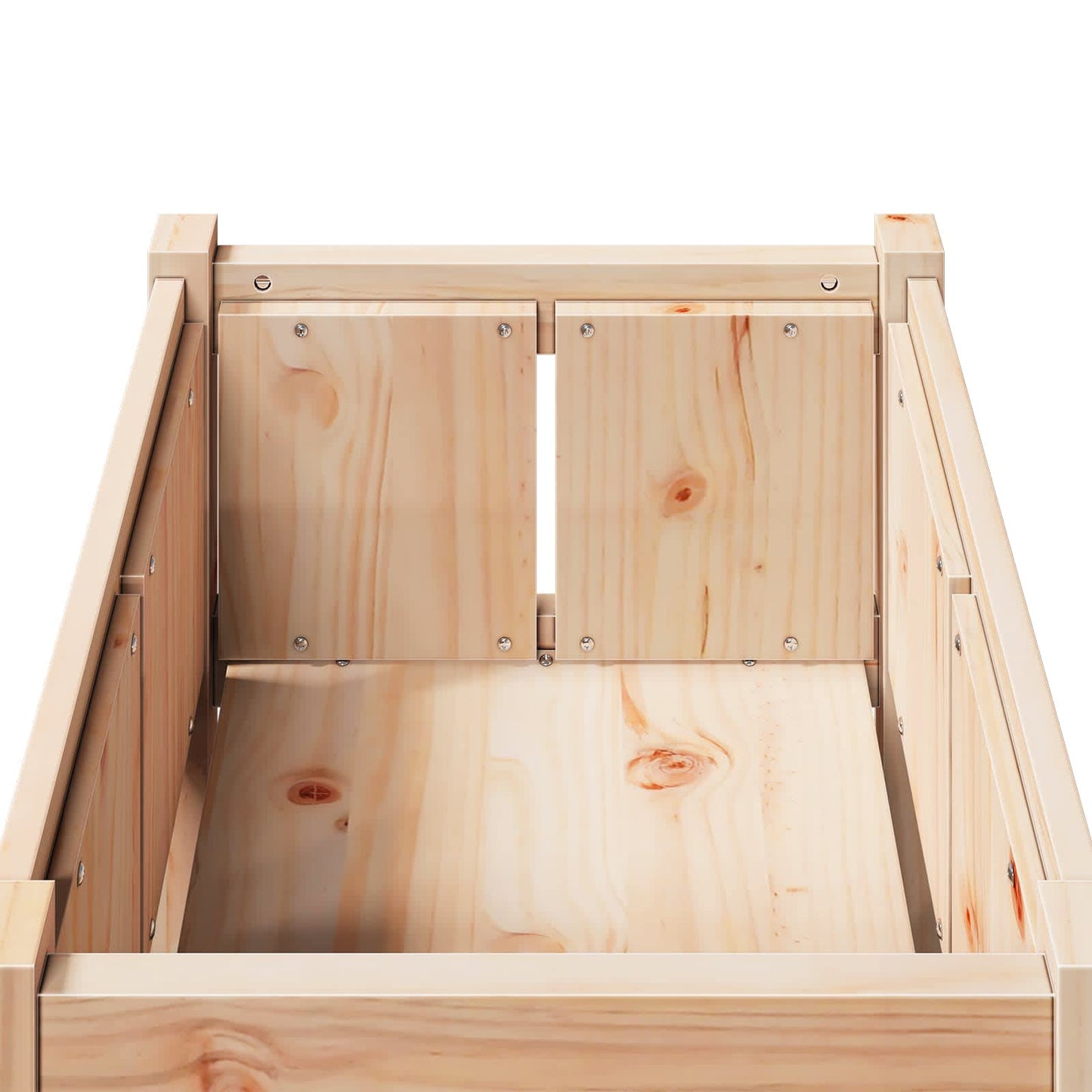 vidaXL Γλάστρα Κήπου Φύση 50 x 50 x 70 cm Στερεά ξυλεία πεύκου