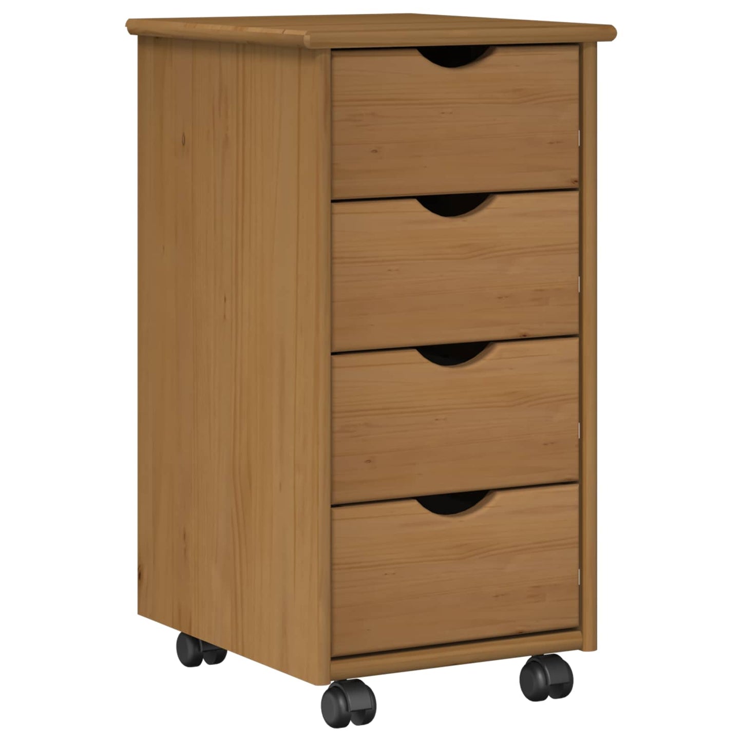vidaXL Κινητό Ντουλάπι 34 x 39 x 65,5 cm Στερεό ξύλο πεύκου Μέλι Καφέ