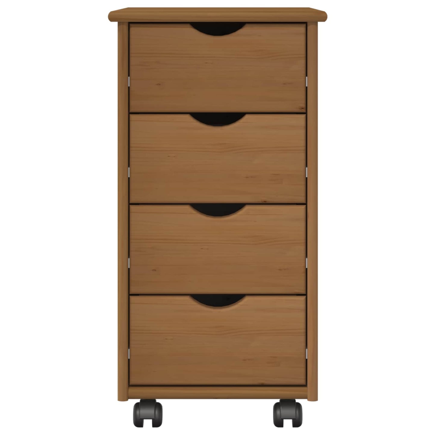 vidaXL Κινητό Ντουλάπι 34 x 39 x 65,5 cm Στερεό ξύλο πεύκου Μέλι Καφέ