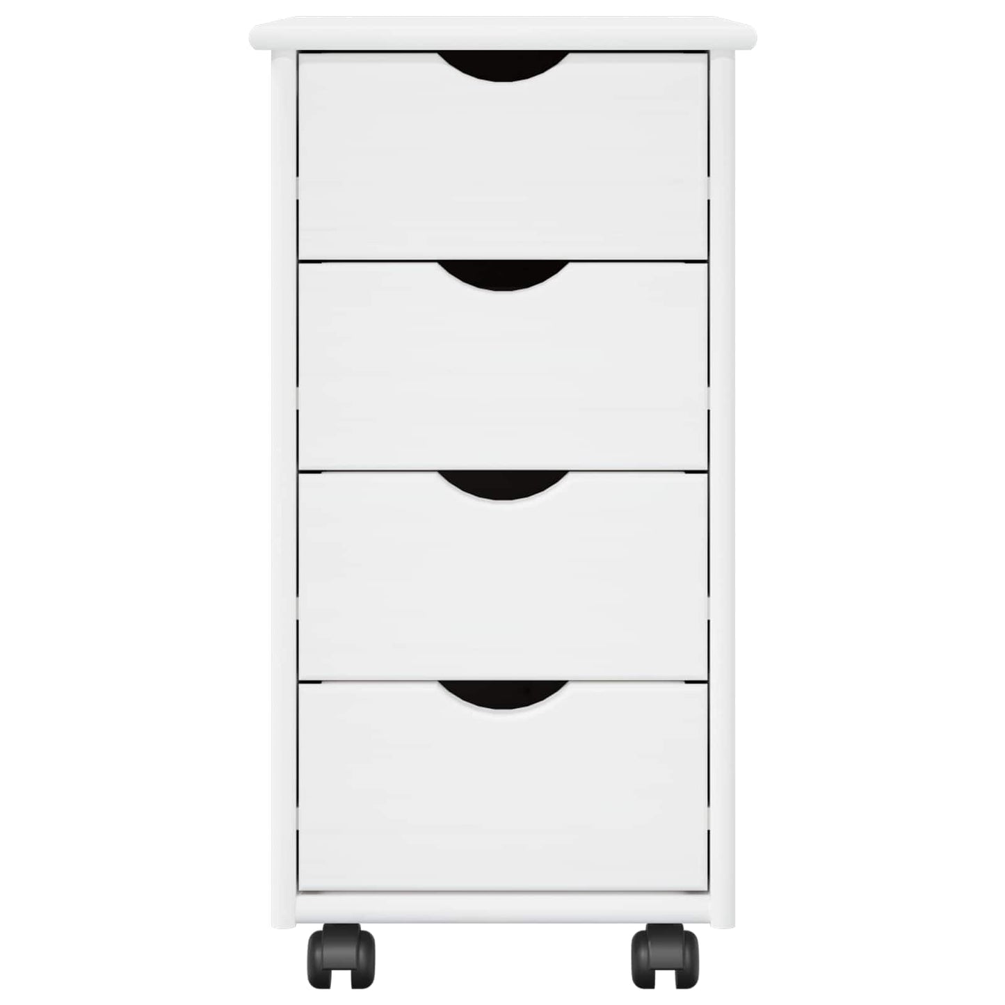 vidaXL Κινητό Ντουλάπι 34 x 39 x 65,5 cm Στερεό ξύλο πεύκου Λευκό