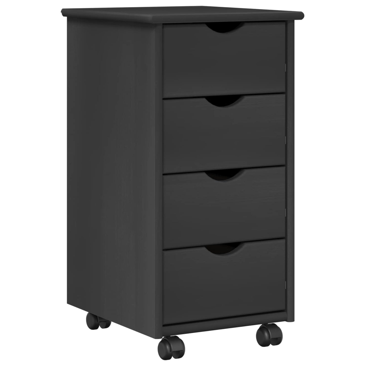 vidaXL Κινητό Ντουλάπι 34 x 39 x 65,5 cm Στερεό ξύλο πεύκου Γκρι