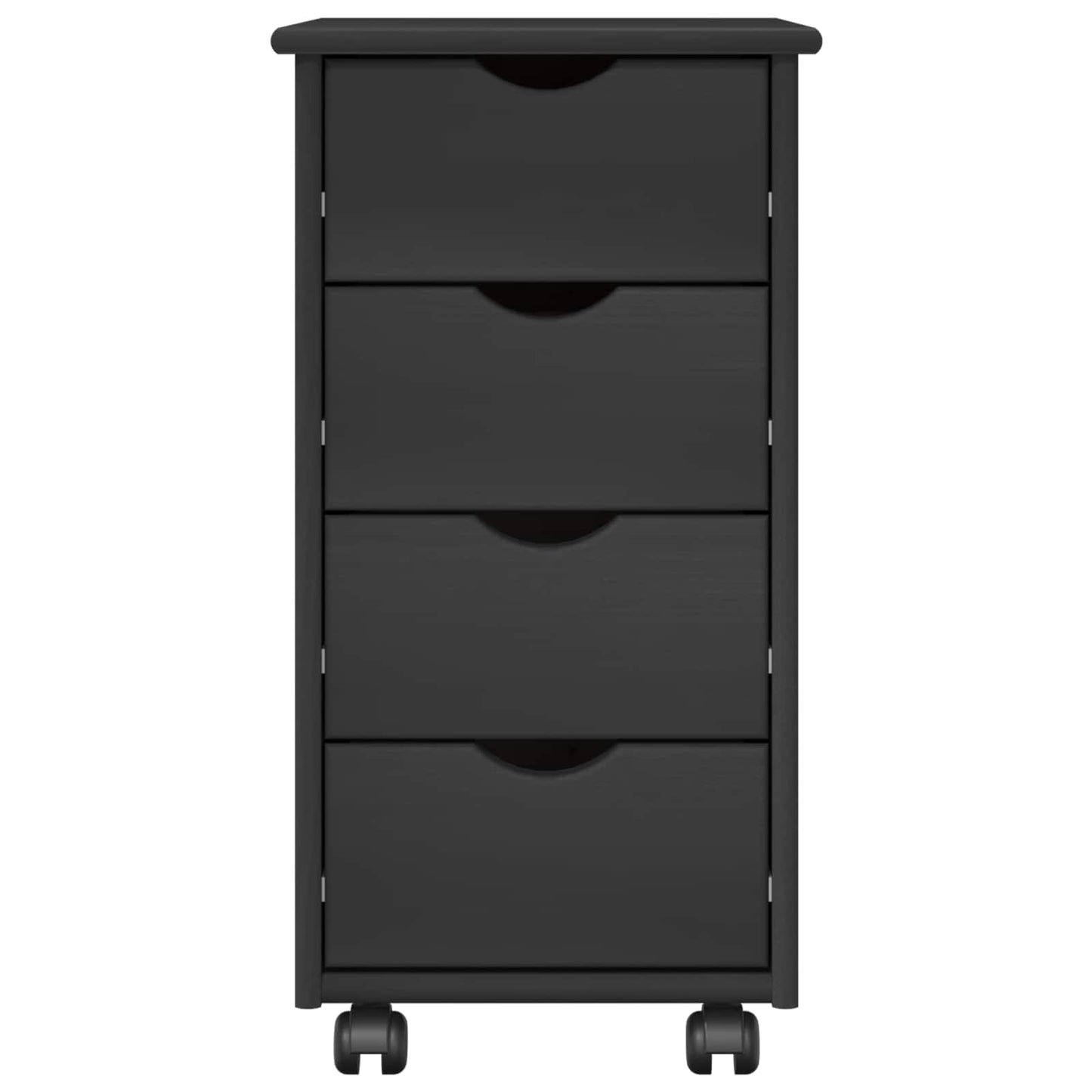 vidaXL Κινητό Ντουλάπι 34 x 39 x 65,5 cm Στερεό ξύλο πεύκου Γκρι