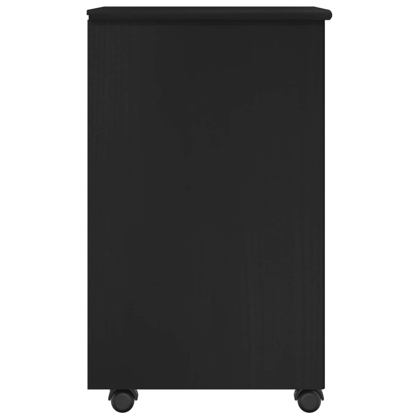 vidaXL Κινητό Ντουλάπι 34 x 39 x 65,5 cm Στερεό ξύλο πεύκου Μαύρο