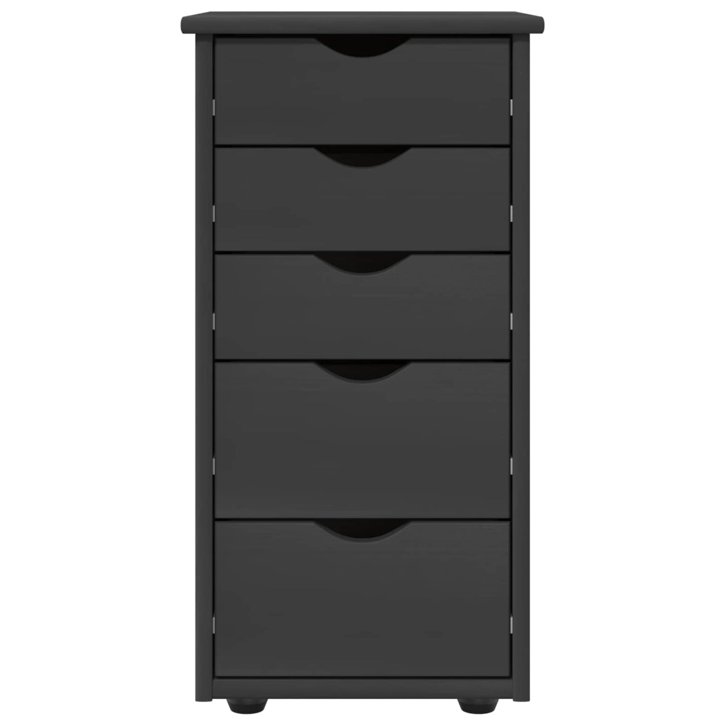 vidaXL Ντουλαπιού (Cabinet) 34 x 39 x 61,5 εκ Στερεό ξύλο πεύκου Γκρι