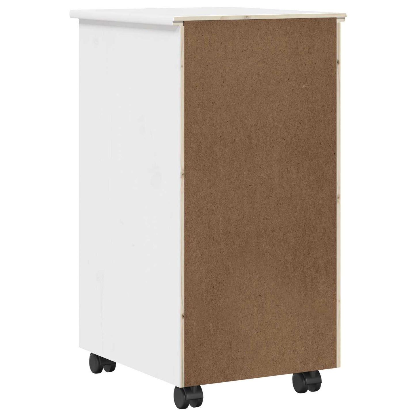 vidaXL Κινητό Ντουλάπι 34 x 39 x 65,5 cm Στερεό πεύκο Λευκός