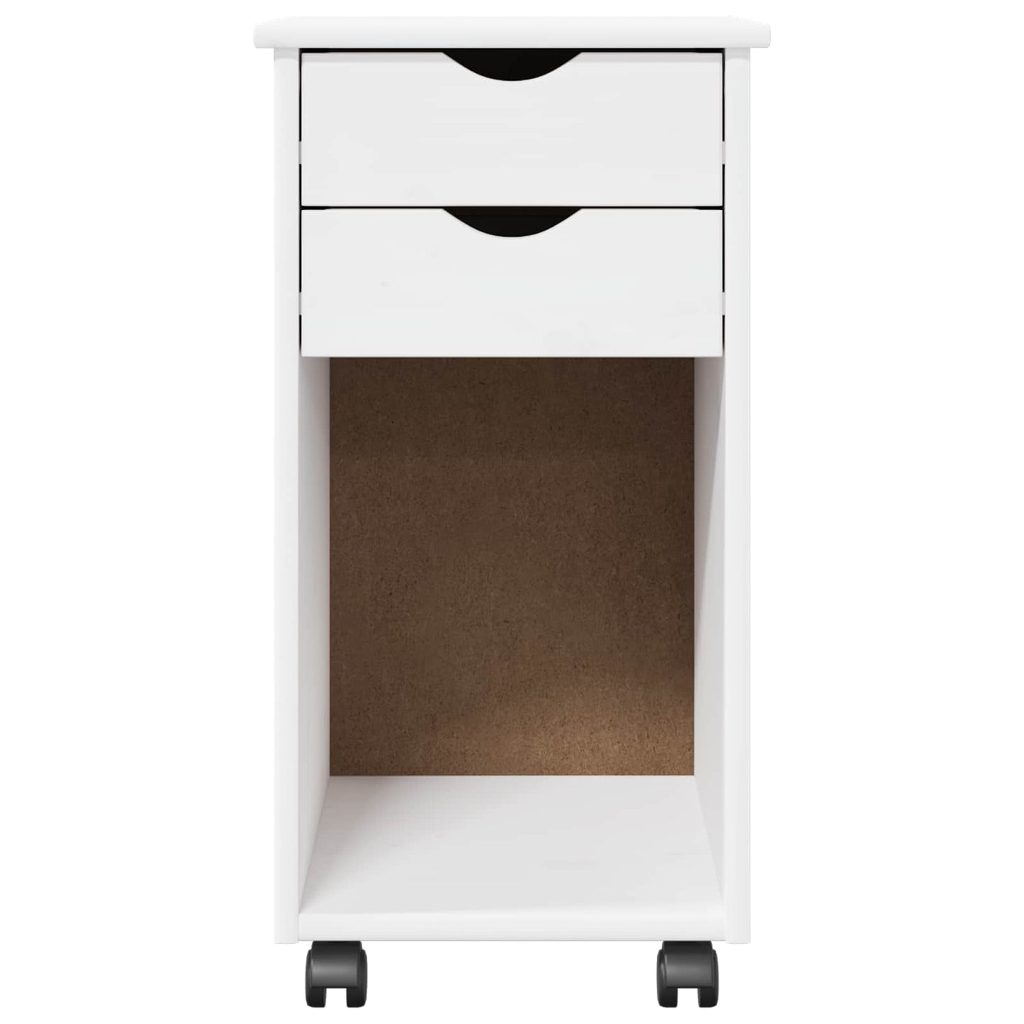 vidaXL Κινητό Ντουλάπι 34 x 39 x 65,5 cm Στερεό πεύκο Λευκός