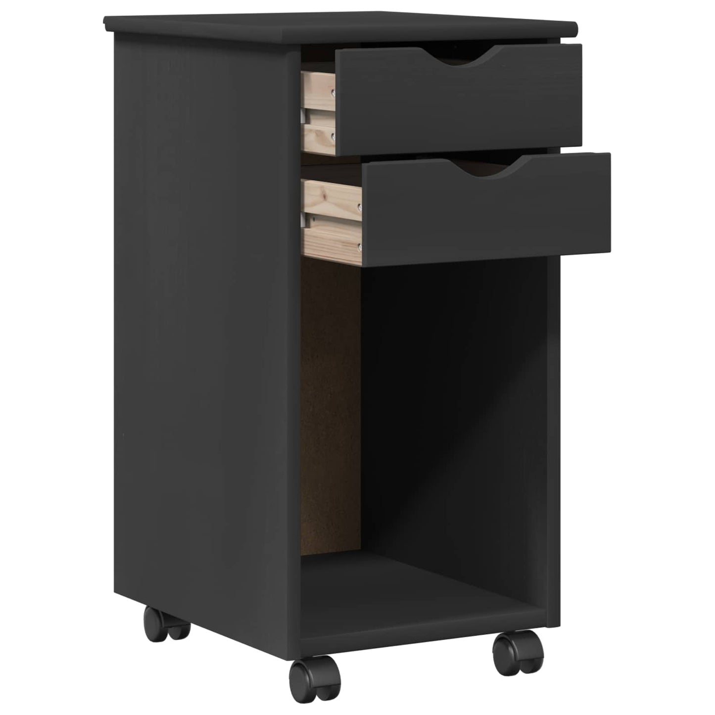 vidaXL Κινητό Ντουλάπι 34 x 39 x 65,5 cm Στερεό πεύκο Γκρι