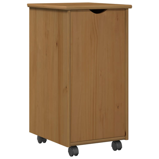 vidaXL Κινητό Ντουλάπι Μέλι Καφέ 34 x 39 x 65,5 cm Στερεό ξύλο πεύκου