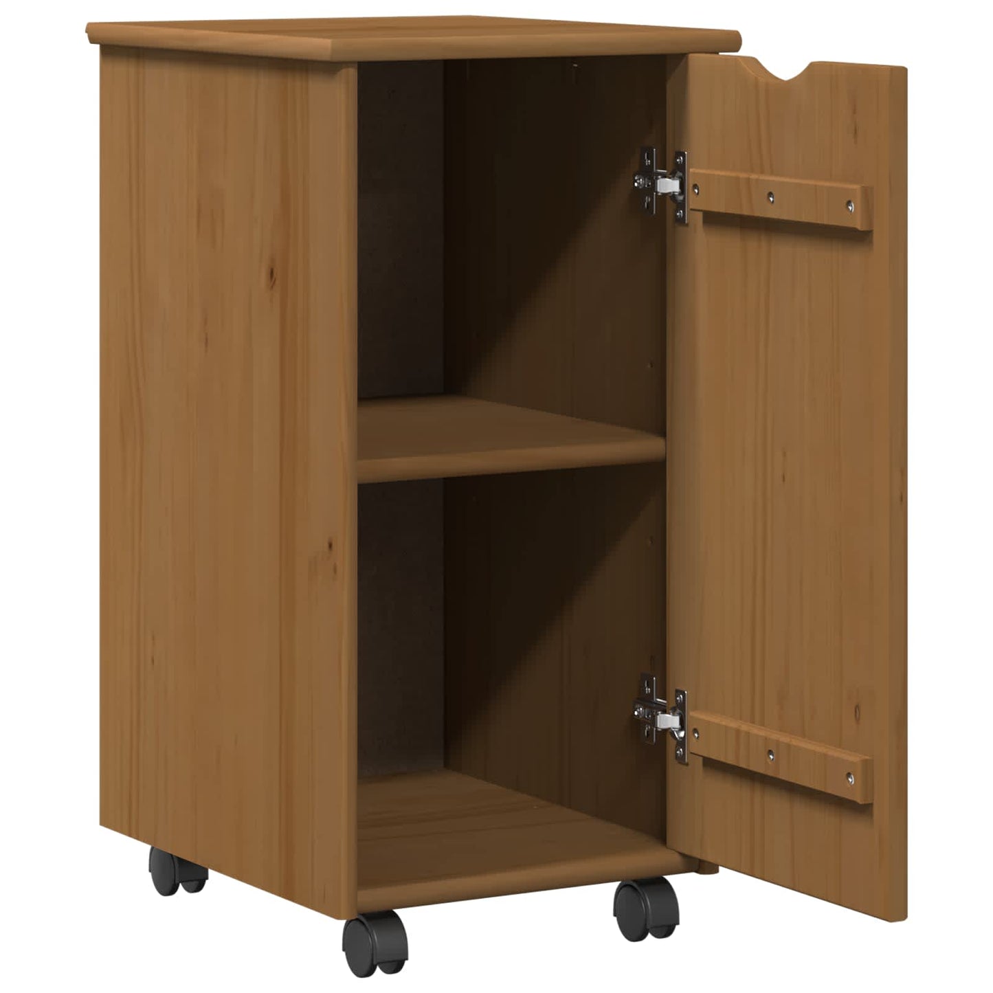 vidaXL Κινητό Ντουλάπι Μέλι Καφέ 34 x 39 x 65,5 cm Στερεό ξύλο πεύκου