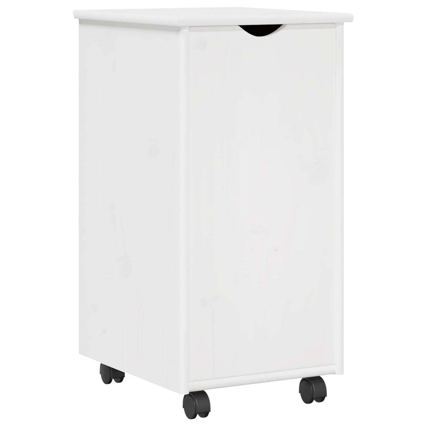 vidaXL Κινητό Ντουλάπι Λευκό 34 x 39 x 65,5 cm Στερεό ξύλο πεύκου