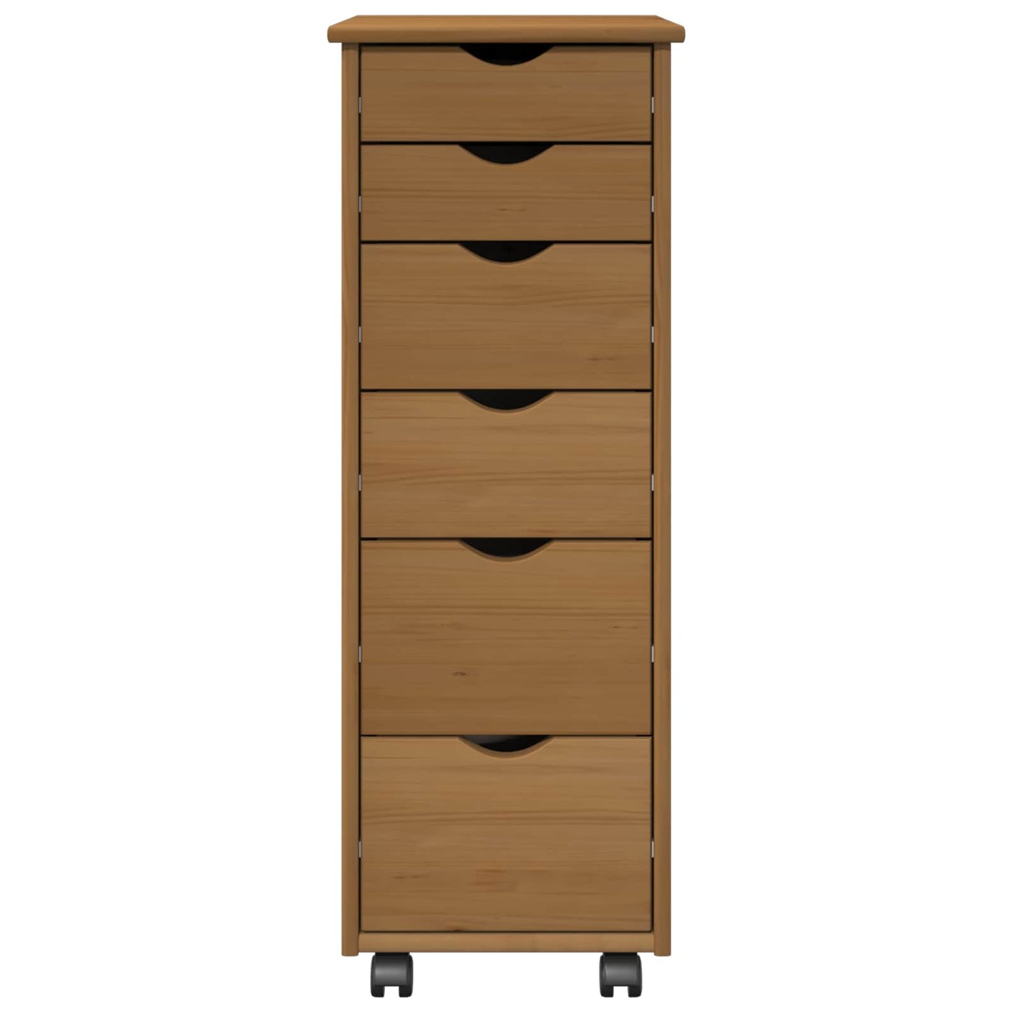 vidaXL Κινητό Ντουλάπι 34 x 39 x 93,5 εκ Στερεό ξύλο πεύκου Μέλι Καφέ