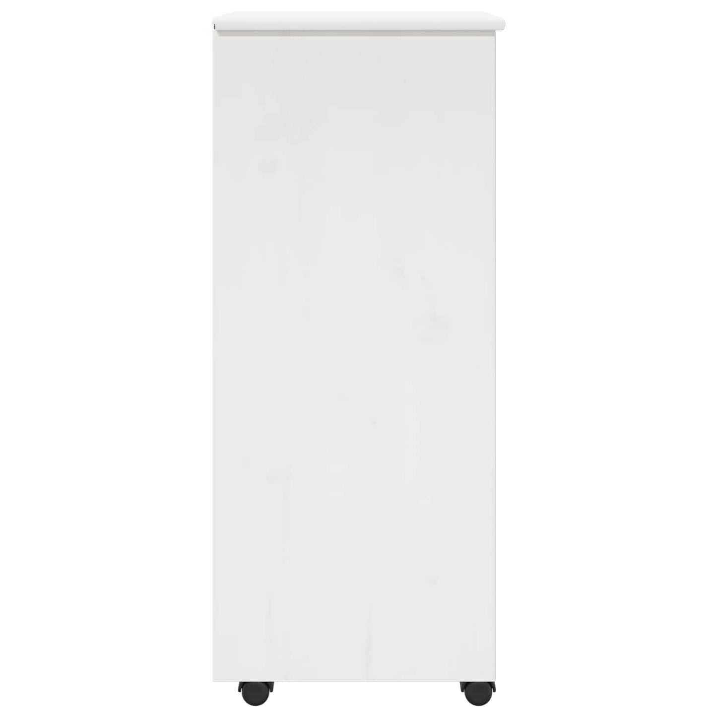 vidaXL Κινητό Ντουλάπι 34 x 39 x 93,5 εκ Στερεό ξύλο πεύκου Λευκό