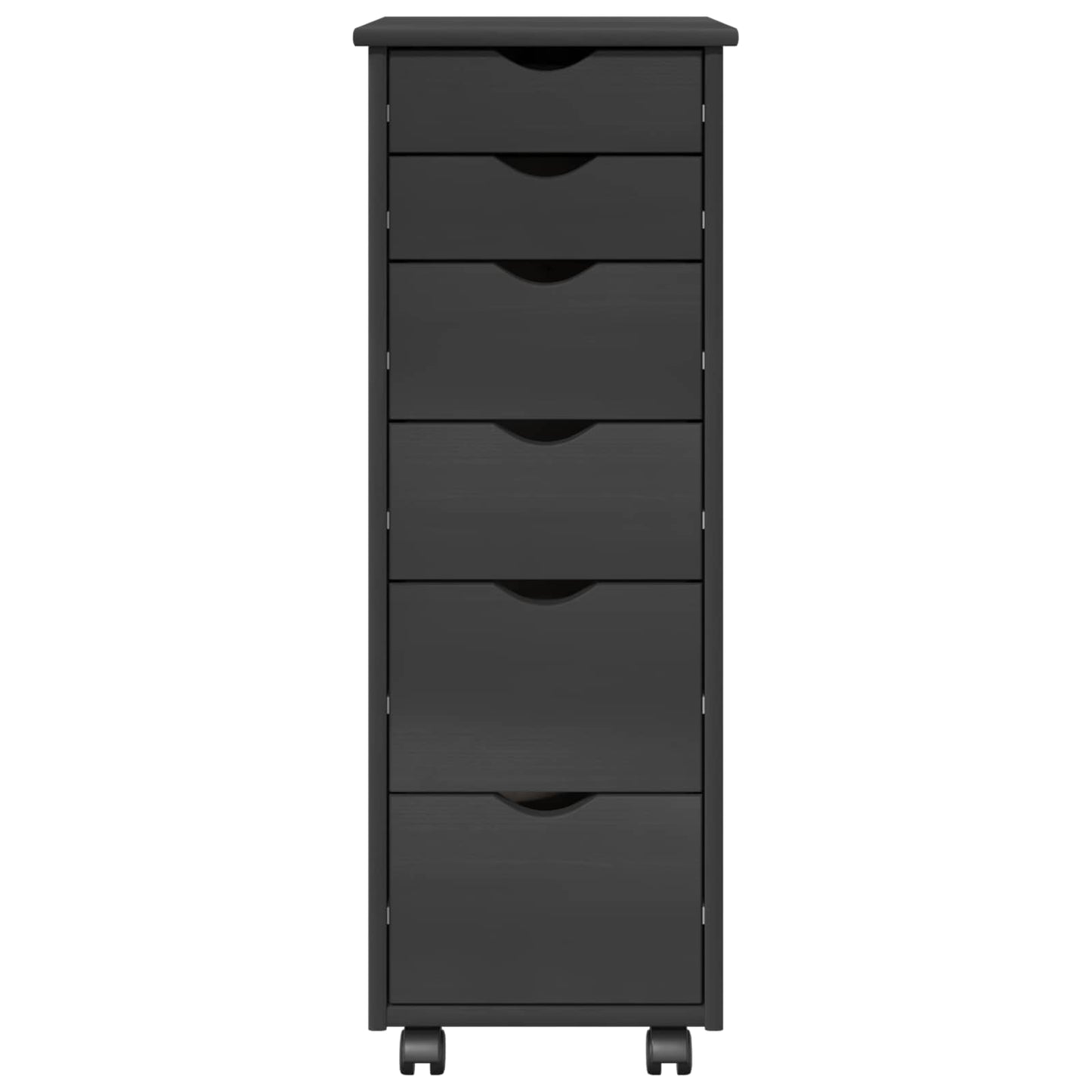 vidaXL Κινητό Ντουλάπι 34 x 39 x 93,5 εκ Στερεό ξύλο πεύκου Γκρι
