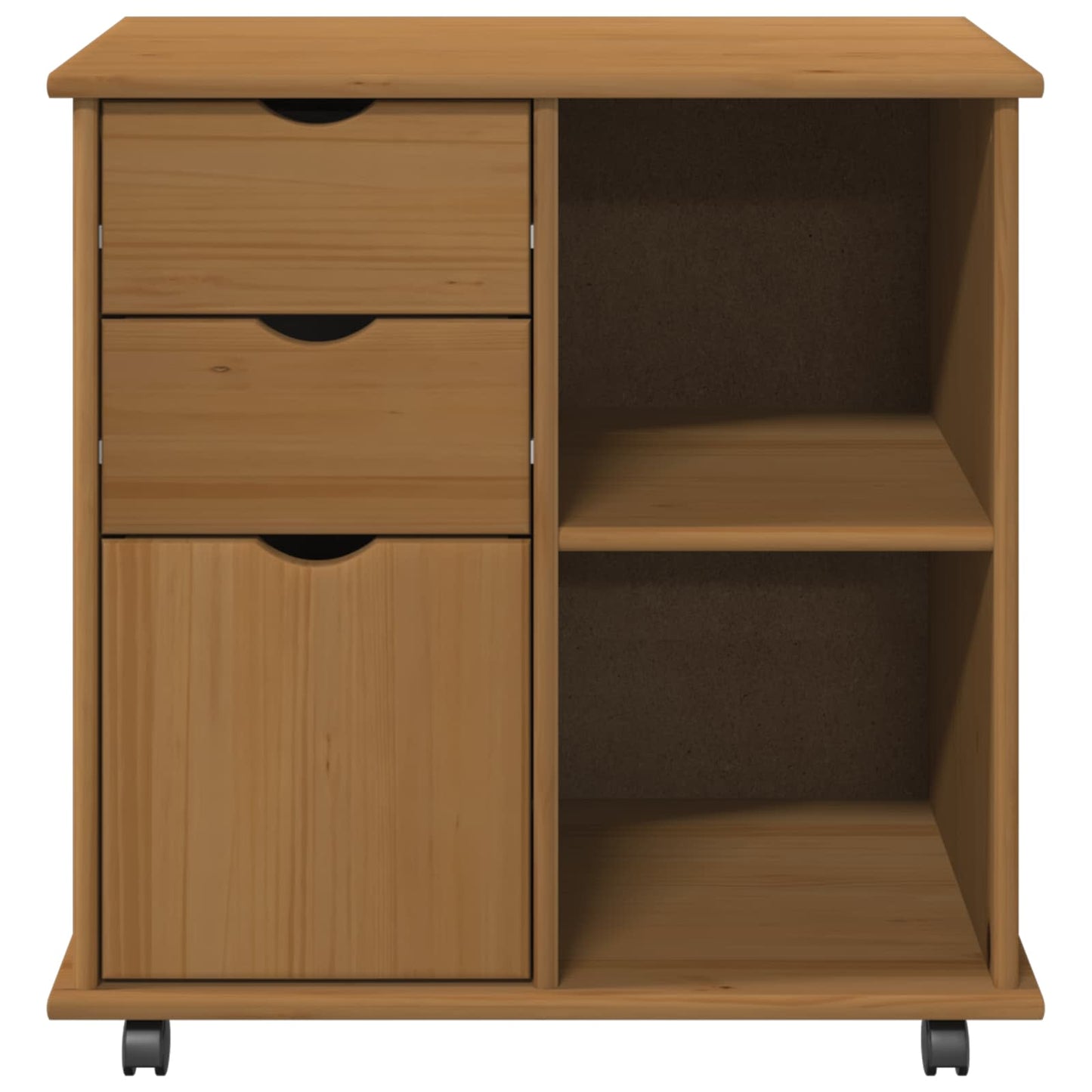 vidaXL Κινητό Ντουλάπι 63,5 x 39 x 65,5 εκ. Στερεό ξύλο πεύκου