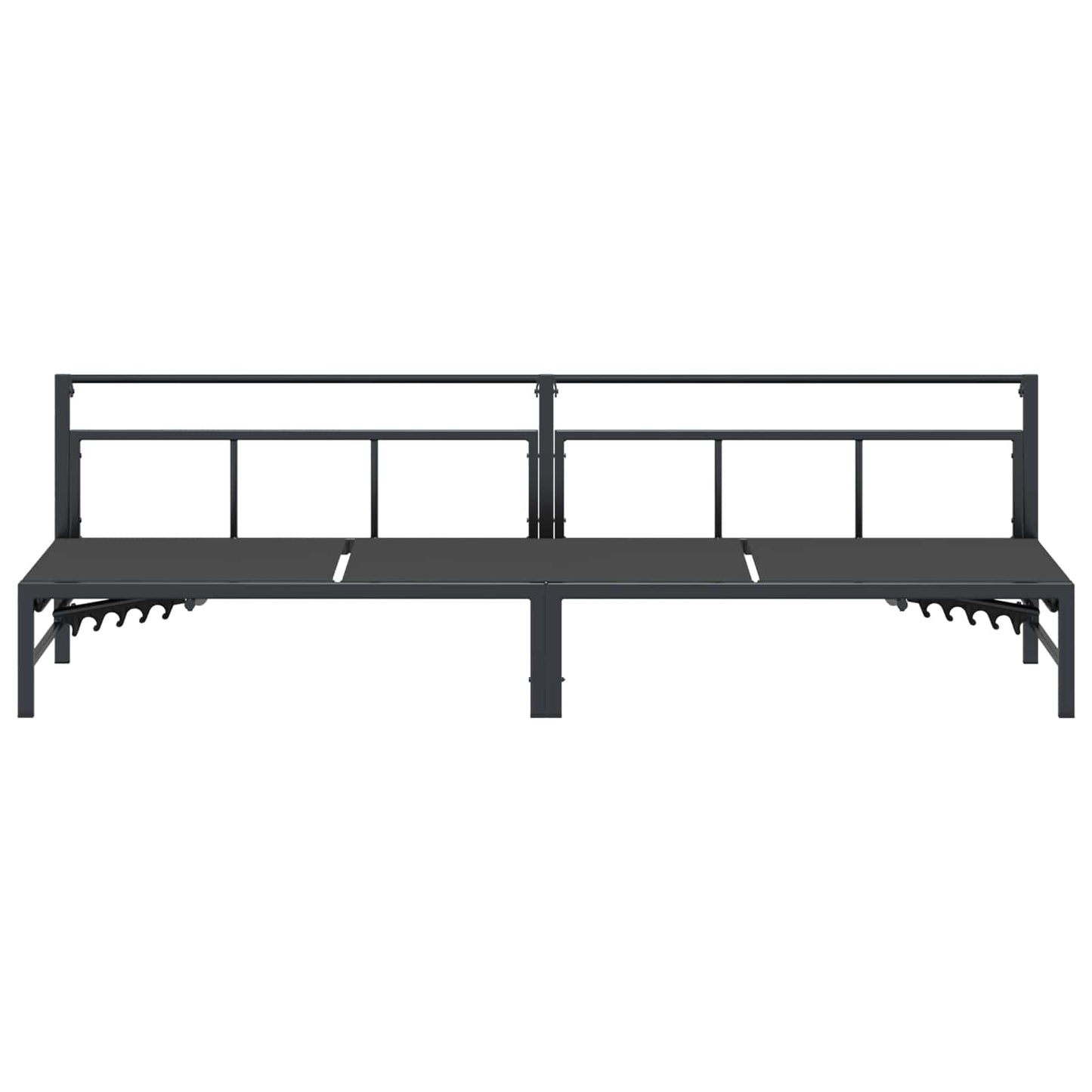 vidaXL Ξαπλώστρα Μαύρο 200 x 62 x 59,5 εκ Textilene