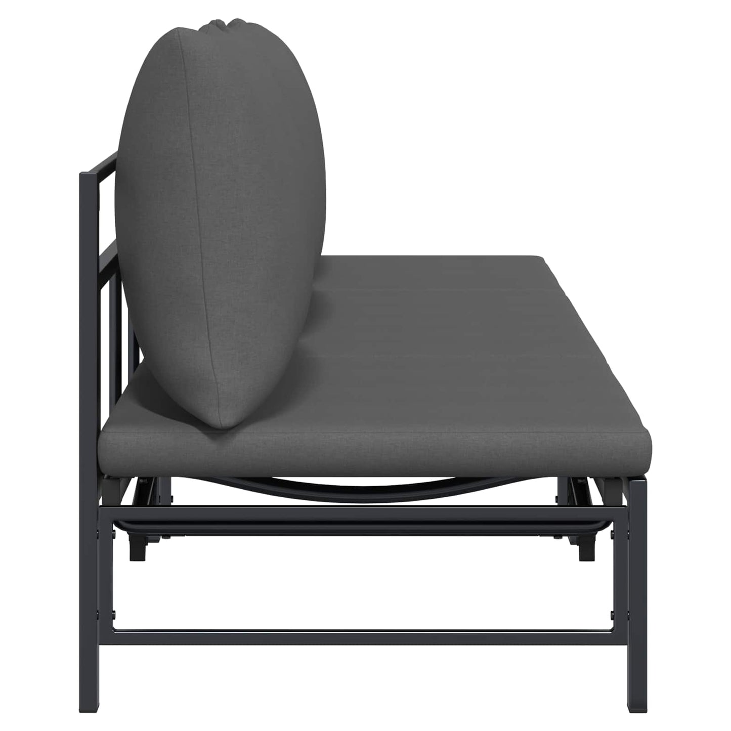vidaXL Ξαπλώστρα 3 Ατόμων Μαύρο 200 x 62 x 59,5 εκ Textilene