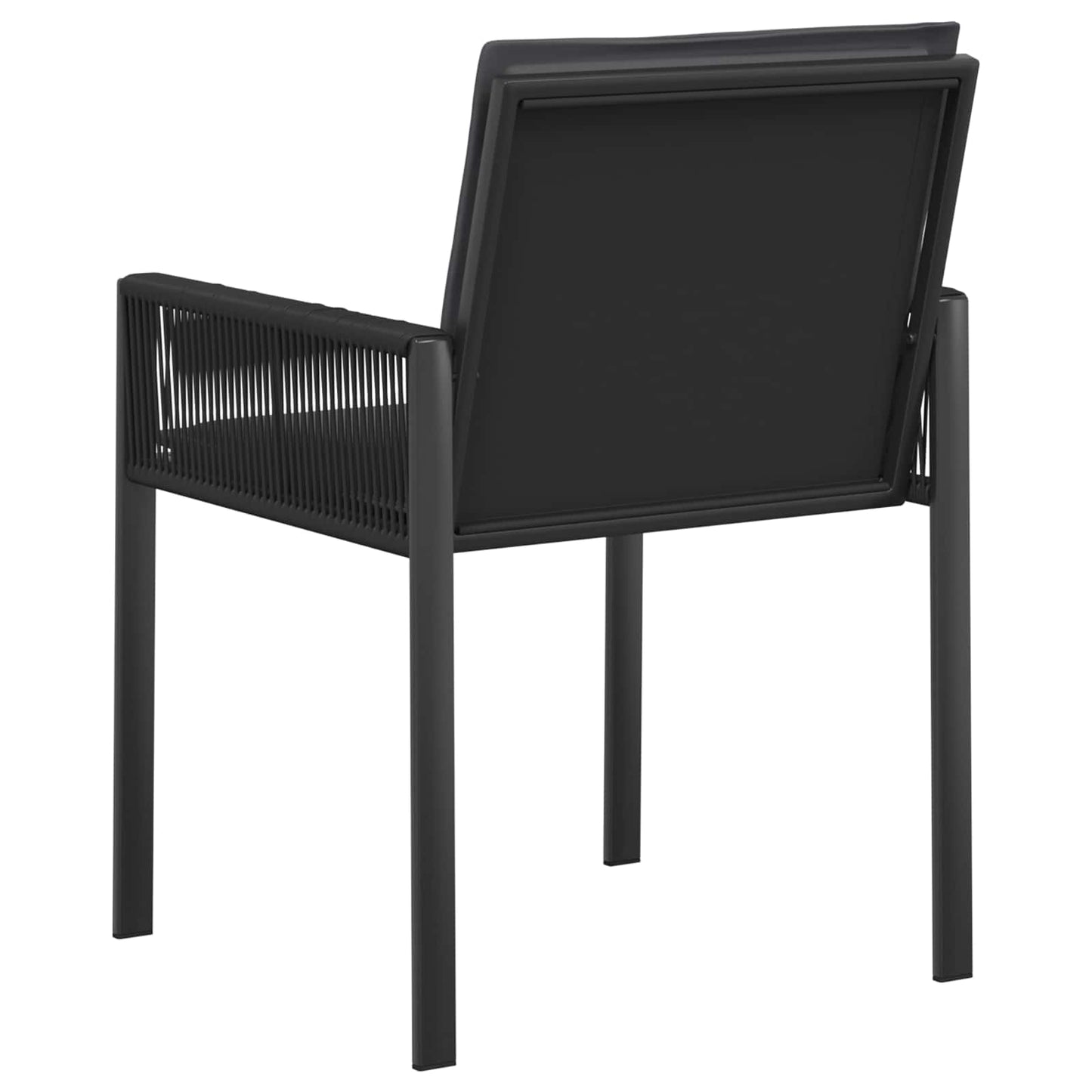 vidaXL Καρέκλες Κήπου 6 pcs Μαύρο και Σκούρο Γκρίζο συνθετικό ρατάν