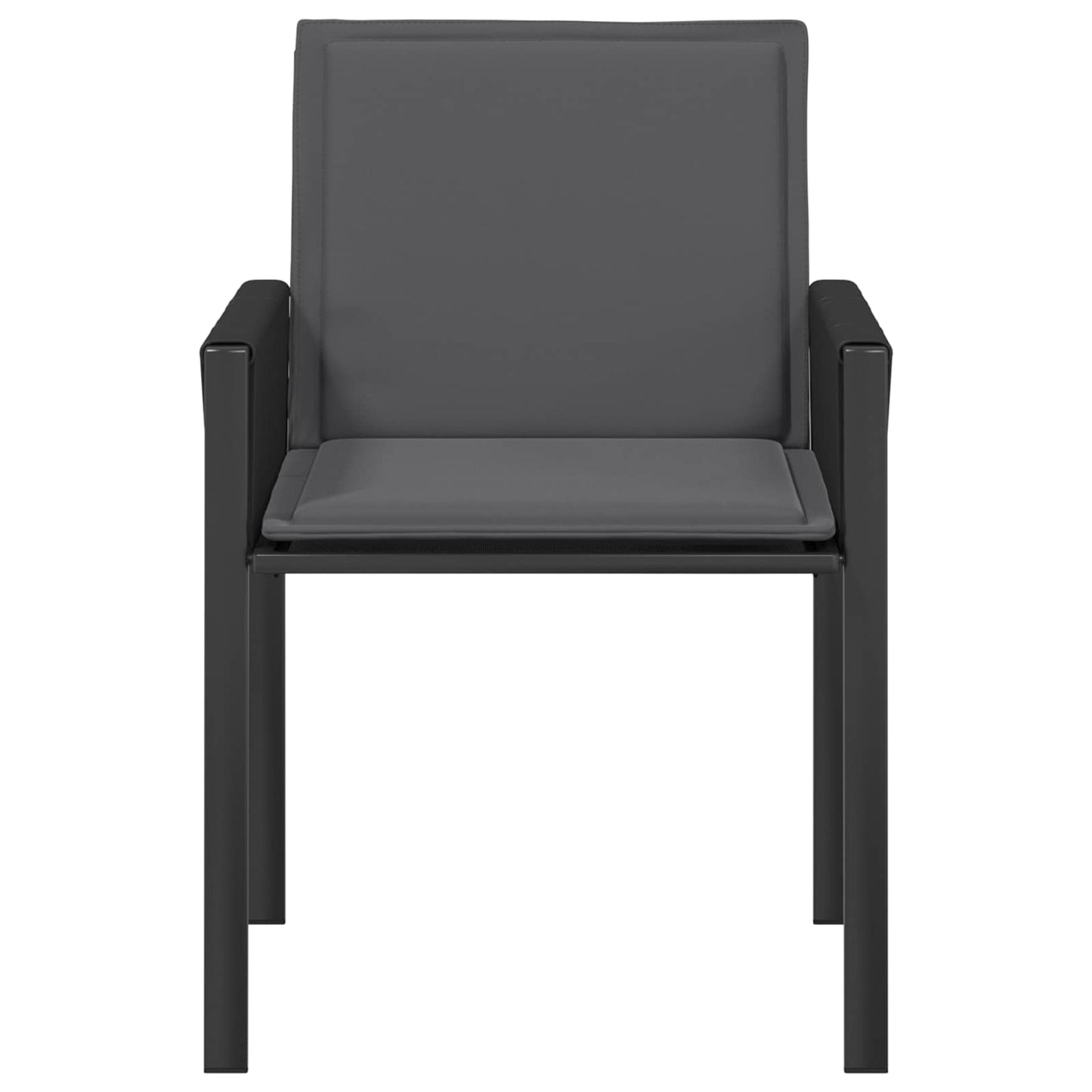 vidaXL Καρέκλες Κήπου 6 pcs Μαύρο και Σκούρο Γκρίζο συνθετικό ρατάν