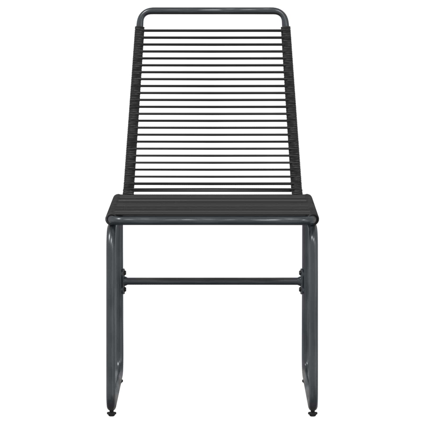 vidaXL Καρέκλες Κήπου 2 pcs Μαύρο 48 x 55 x 89,5 εκ. Ρατάν
